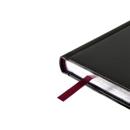 Ежедневник недатированный А5 "Sidney Nebraska", черный (серебряный обрез, серебряные уголки)