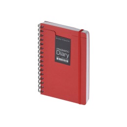 Ежедневник недатированный на гребне А5 "Pragmatic", красный