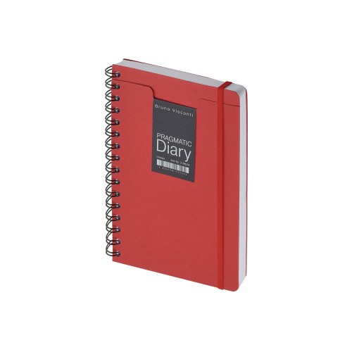 Ежедневник недатированный на гребне А5 "Pragmatic", красный