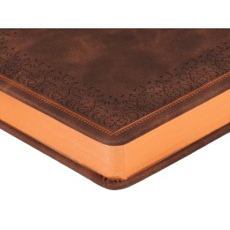 Ежедневник недатированный А5 "Royal", коричневый с бронзовым срезом