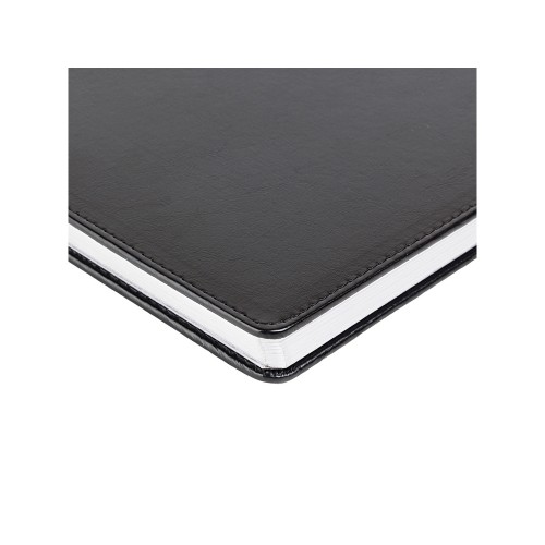 Ежедневник недатированный А4 "Sidney Nebraska", черный (серебряный обрез)