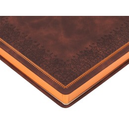 Ежедневник недатированный А4 "Royal", коричневый с бронзовым срезом