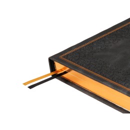 Ежедневник недатированный А5 "Royal", черный с бронзовым срезом