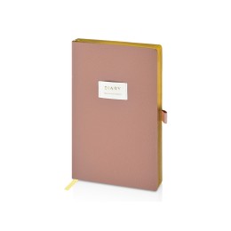 Ежедневник недатированный А5 "Morandi. Пыльная роза" с нашивкой, пыльно-розовый