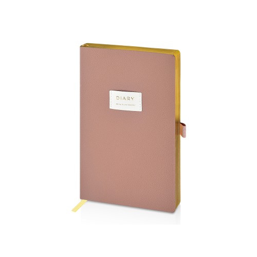 Ежедневник недатированный А5 "Morandi. Пыльная роза" с нашивкой, пыльно-розовый