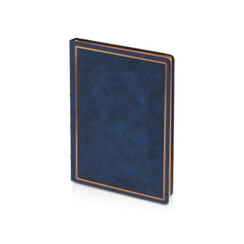 Ежедневник недатированный А4 "Royal", синий с бронзовым срезом
