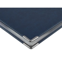 Ежедневник недатированный А5 "Sidney Nebraska", синий (серебряный обрез, серебряные уголки)