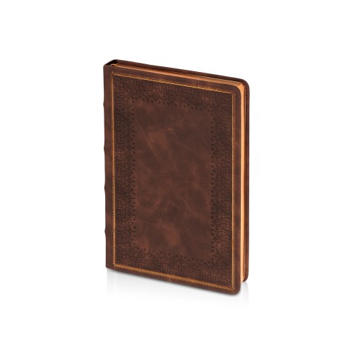 Ежедневник недатированный А5 "Royal", коричневый с бронзовым срезом