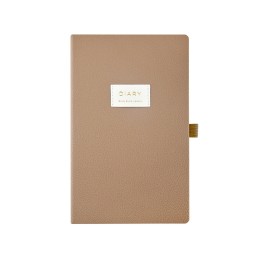 Ежедневник недатированный А5 "Total beige" с нашивкой, бежевый