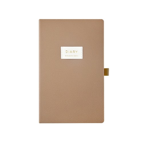 Ежедневник недатированный А5 "Total beige" с нашивкой, бежевый