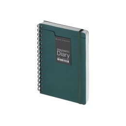 Ежедневник недатированный на гребне А5 "Pragmatic", темно-зеленый