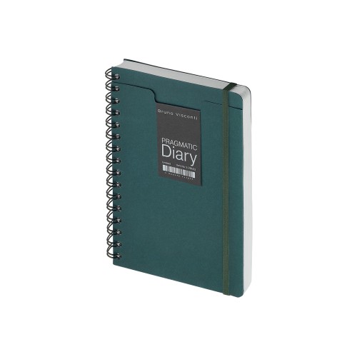 Ежедневник недатированный на гребне А5 "Pragmatic", темно-зеленый
