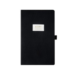 Ежедневник недатированный А5 "Black" с нашивкой, черный