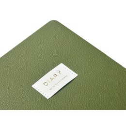 Ежедневник недатированный А5 "Verde" с нашивкой, зеленый