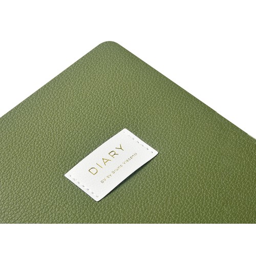 Ежедневник недатированный А5 "Verde" с нашивкой, зеленый