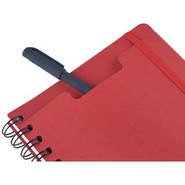 Ежедневник недатированный на гребне А5 "Pragmatic", красный