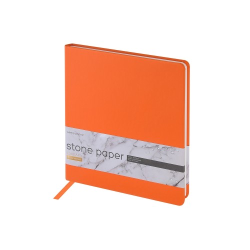 Еженедельник с каменной бумагой А5+ "Carrara", оранжевый