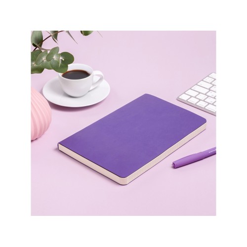 Ежедневник А5 недатированный «Megapolis Velvet Flex», светло-фиолетовый