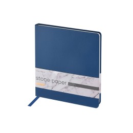 Еженедельник с каменной бумагой А5+ "Carrara", темно-синий