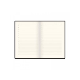 Ежедневник недатированный А5 «Boston», черный (обрез зеленое яблоко)