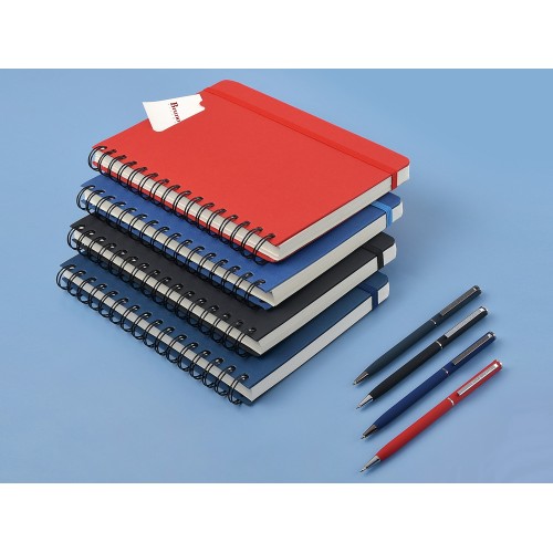 Ежедневник недатированный на гребне А5 "Pragmatic", черный