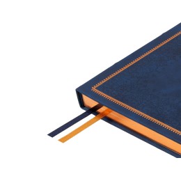 Ежедневник недатированный А4 "Royal", синий с бронзовым срезом