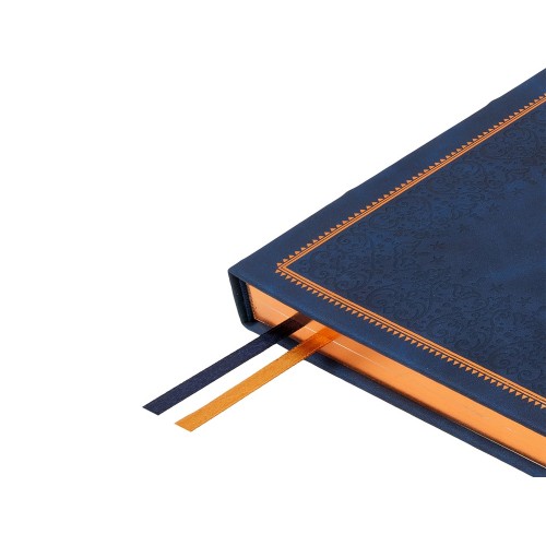 Ежедневник недатированный А4 "Royal", синий с бронзовым срезом