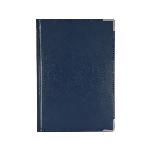 Ежедневник недатированный А5 "Sidney Nebraska", синий (серебряный обрез, серебряные уголки)