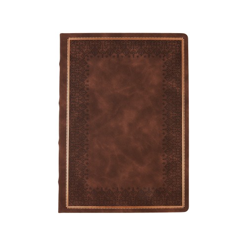 Ежедневник недатированный А4 "Royal", коричневый с бронзовым срезом