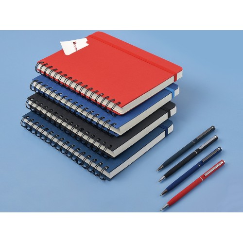 Ежедневник недатированный на гребне А5 "Pragmatic", синий (Р)