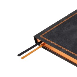 Ежедневник недатированный А4 "Royal", черный с бронзовым срезом