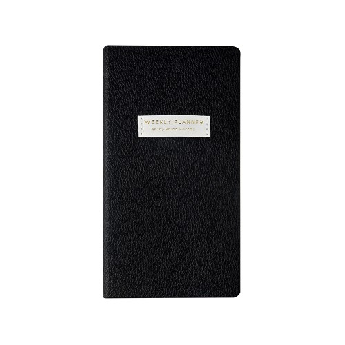 Еженедельник недатированный А6 "Black" с нашивкой, черный