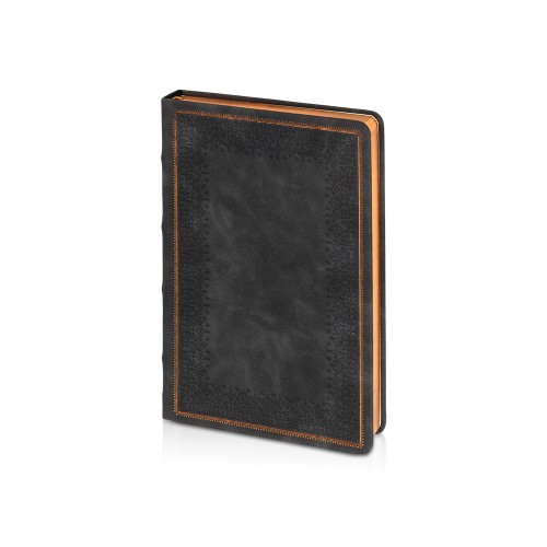 Ежедневник недатированный А5 "Royal", черный с бронзовым срезом
