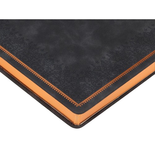 Ежедневник недатированный А4 "Royal", черный с бронзовым срезом