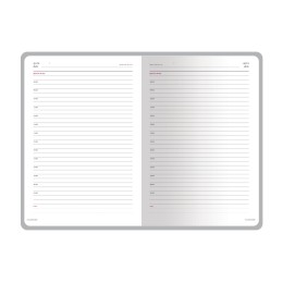 Ежедневник недатированный А5 "Sidney Nebraska", черный (серебряный обрез, серебряные уголки)