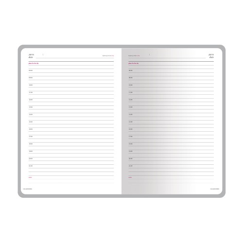 Ежедневник недатированный А5 "Sidney Nebraska", черный (серебряный обрез, серебряные уголки)