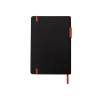 Бизнес блокнот "Bossy" с цветным срезом, твердая обложка, 128 листов, черный и красный