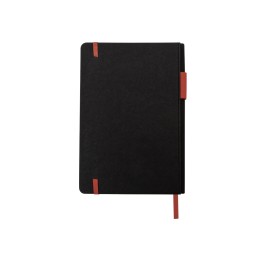 Бизнес блокнот "Bossy" с цветным срезом, твердая обложка, 128 листов, черный и красный