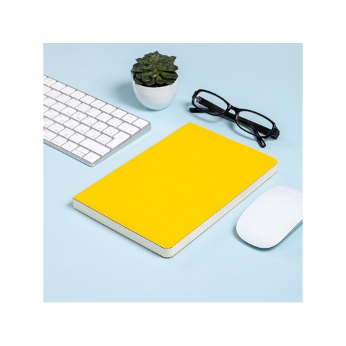 Ежедневник А5 недатированный «Megapolis Velvet Flex», желтый