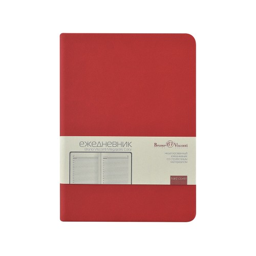 Ежедневник недатированный А6+ "Megapolis Color", красный