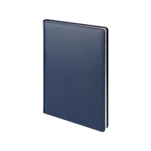 Ежедневник недатированный А4 "Sidney Nebraska", синий (серебряный обрез)