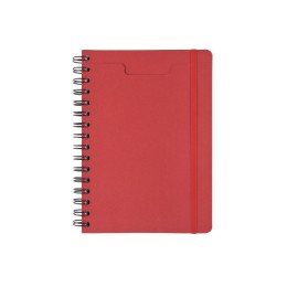 Ежедневник недатированный на гребне А5 "Pragmatic", красный