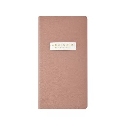 Еженедельник недатированный А6 "Morandi. Пыльная роза" с нашивкой, пыльно-розовый