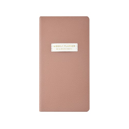 Еженедельник недатированный А6 "Morandi. Пыльная роза" с нашивкой, пыльно-розовый