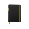Бизнес блокнот "Bossy" с цветным срезом, твердая обложка, 128 листов, черный и зеленое яблоко