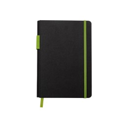 Бизнес блокнот "Bossy" с цветным срезом, твердая обложка, 128 листов, черный и зеленое яблоко