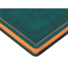 Ежедневник недатированный А5 "Royal", зеленый с бронзовым срезом