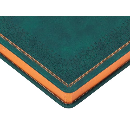 Ежедневник недатированный А5 "Royal", зеленый с бронзовым срезом