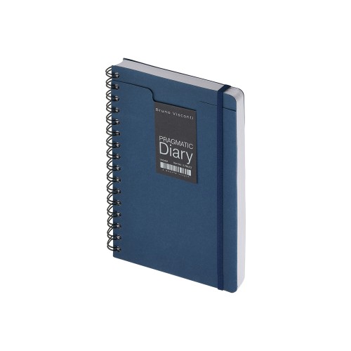 Ежедневник недатированный на гребне А5 "Pragmatic", темно-синий