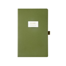 Ежедневник недатированный А5 "Verde" с нашивкой, зеленый